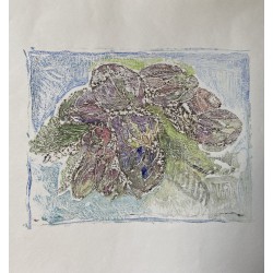 33."Артишоки". 48 х 45 см. Бумага, масло, без оформления.     